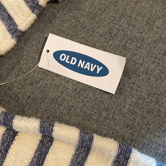 Old Navy Cream & Navy Striped Shirt - Picture 5 of 6